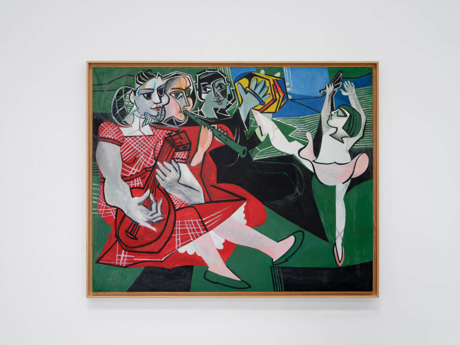 Verk av Françoise Gilot, Concert on the Green (Le Concert Champêtre), 1953. Private Collection.